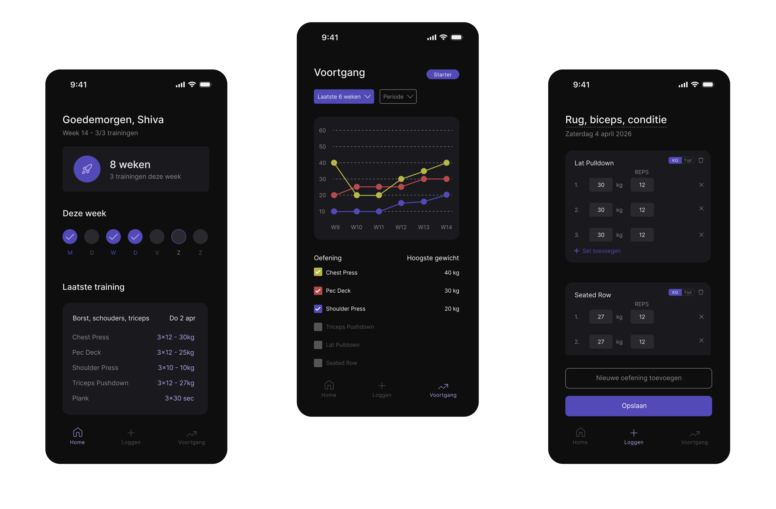 Lift training tracker app